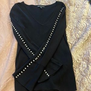INC by macys black size medium pearl bell sleeve top.